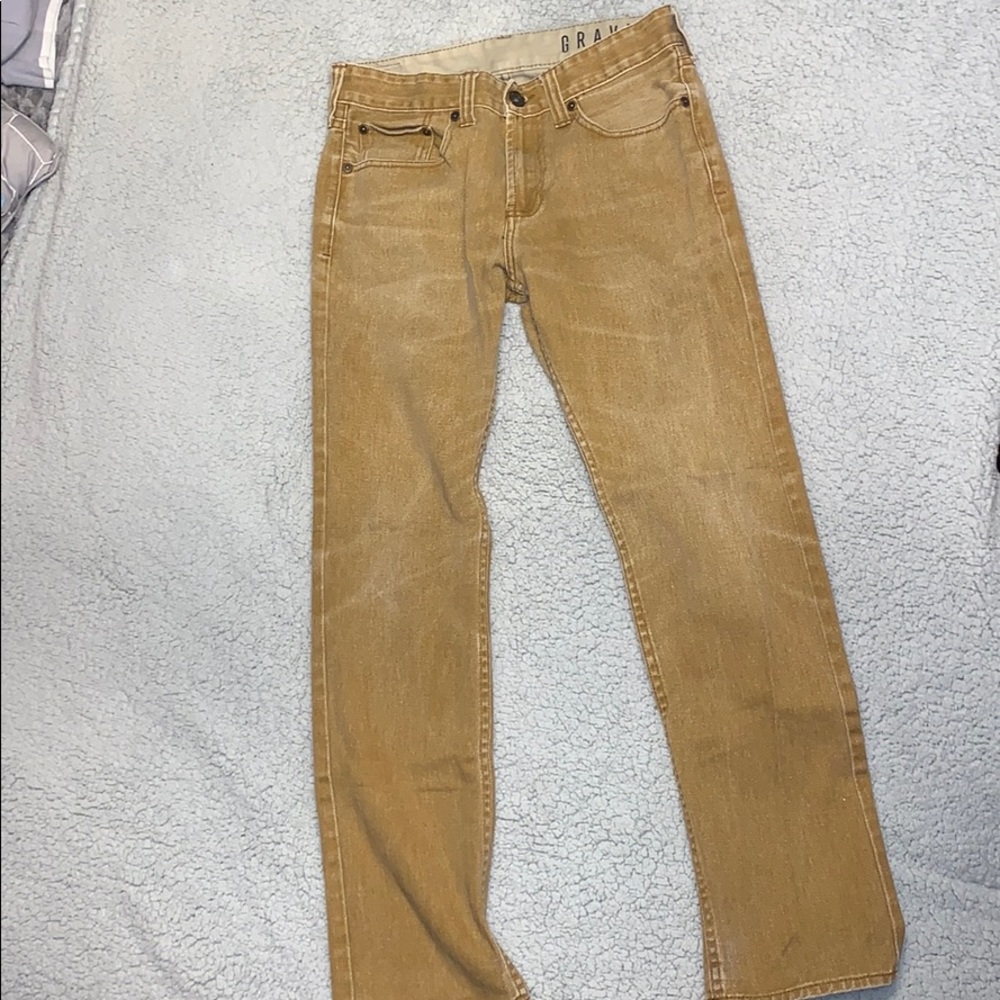 Tan slim fit jeans